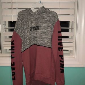 Pink and grey hoodie